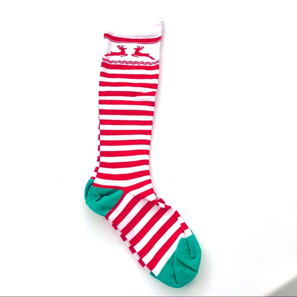 Candy Stripe Holiday Socks Size S/M - Picture 4 of 5